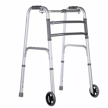 Chodítko VITEA CARE VCBP0031 hliník, nastaviteľná výška 82–100 cm, šírka 600 mm, max. zaťaženie 110 kg, 12 cm kolesá