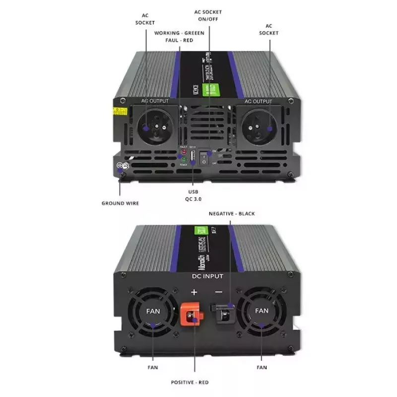 Menič QOLTEC Monolith 6000 MS 12V na 230V 6000W