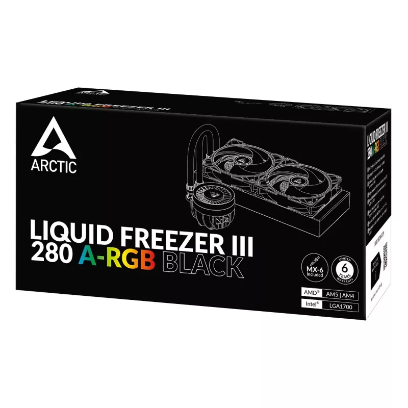 ARCTIC Liquid Freezer III 280 A-RGB - multi-kompatibilný all-in-one CPU vodný chladič s A-RGB