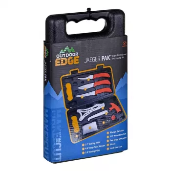 Sada pevných poľovníckych nožov Outdoor Edge Jaeger Pak 02OE069 s nožom a nástrojmi na spracovanie zveri