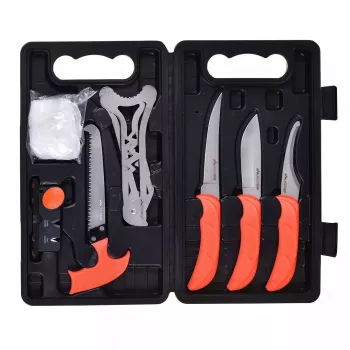 Sada pevných poľovníckych nožov Outdoor Edge Jaeger Pak 02OE069 s nožom a nástrojmi na spracovanie zveri