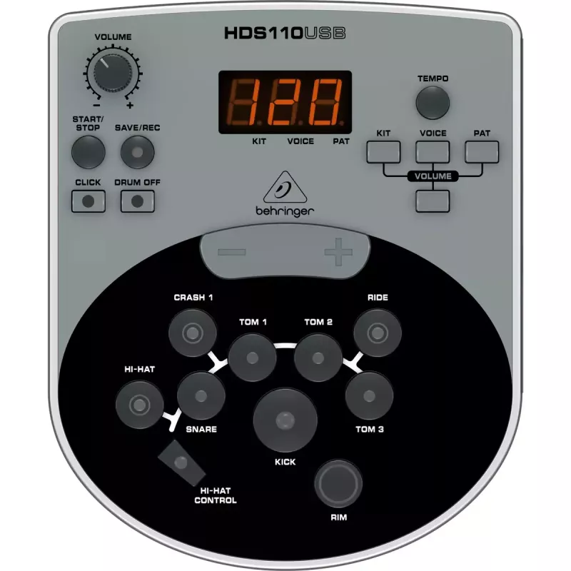 Behringer XD8USB elektronická bicia súprava, čierna