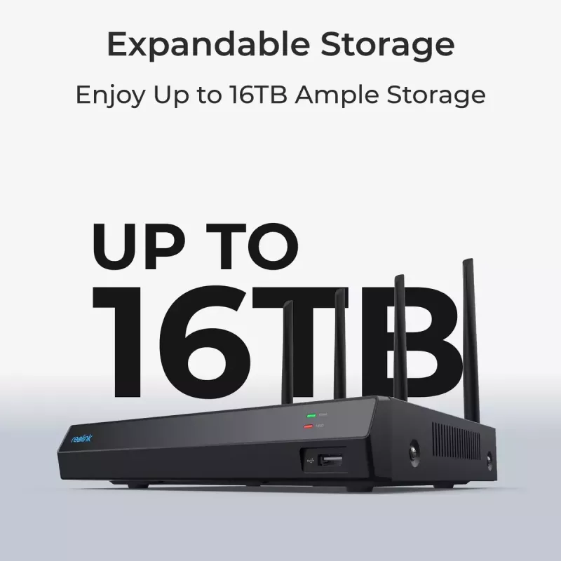 Reolink NVS12W 12-kanálový Wi-Fi 6 NVR 16MP podpora 2TB HDD