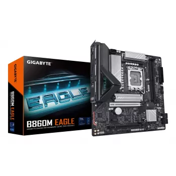 GIGABYTE B860M EAGLE základná doska - Intel Core Ultra Series CPU, 6+1+2+1 fáz VRM, až do 9066 MHz DDR5, 1x PCIe 5.0 + 1x PCIe 4.0 M.2, 2,5 GbE LAN, USB 3.2 Gen 1