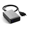 Mobilná nabíjačka Satechi ST-TC100GM-EU, 100 W, 2× USB-C, AC vstup 100–240 V, sivá