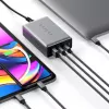 Mobilná nabíjačka Satechi ST-TC100GM-EU, 100 W, 2× USB-C, AC vstup 100–240 V, sivá