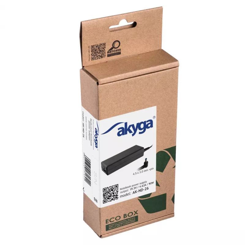 Akyga AK-ND-26 napájací zdroj pre notebook pre HP, 90 W, 19,5 V, 4,62 A, 4,5 x 3,0 mm + kolík