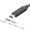 Akyga AK-ND-60 USB-C napájací zdroj pre notebook 45 W, Power Delivery, 5–20 V, 1,2 m