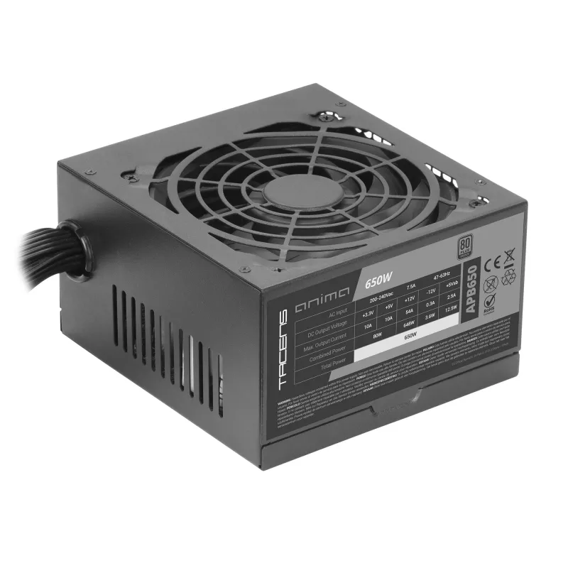 Tacens Anima APB650 napájací zdroj 650 W 24-pin ATX ATX čierny