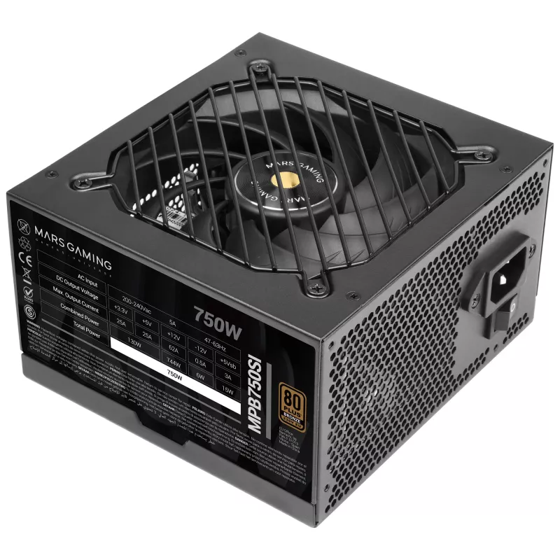 Mars Gaming MPB750SI napájací zdroj 750 W 24-pin ATX ATX čierny