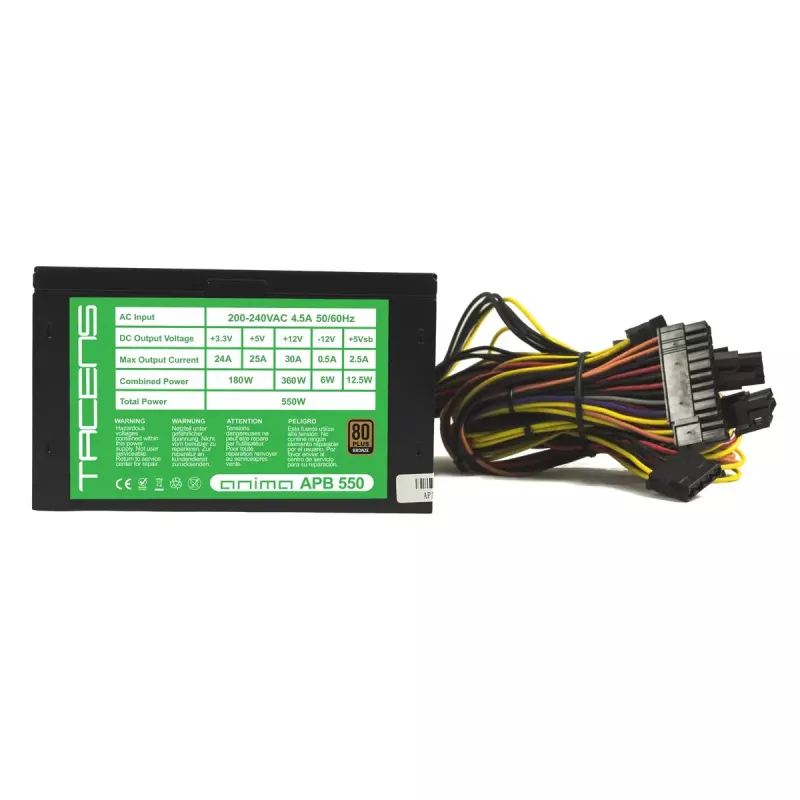 Tacens APB550B napájací zdroj 550 W 20+4 pin ATX ATX čierny