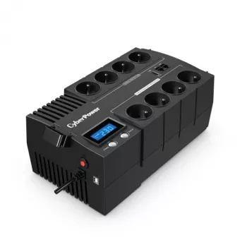 Záložný zdroj CYBERPOWER BR1000ELCD — Line-Interactive UPS 1 kVA (600 W), 8x typ E výstupy, LCD, AVR, 4 ms reakčná doba
