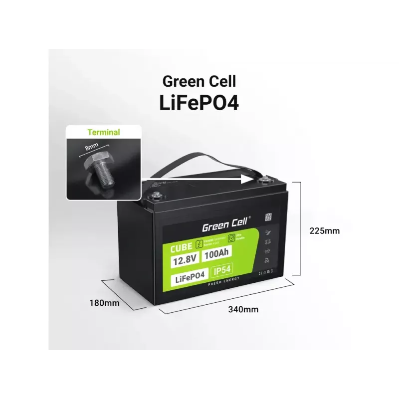 UPS batéria Green Cell LFPGC12V100AH lítium-železofosfátová 12,8V 100Ah