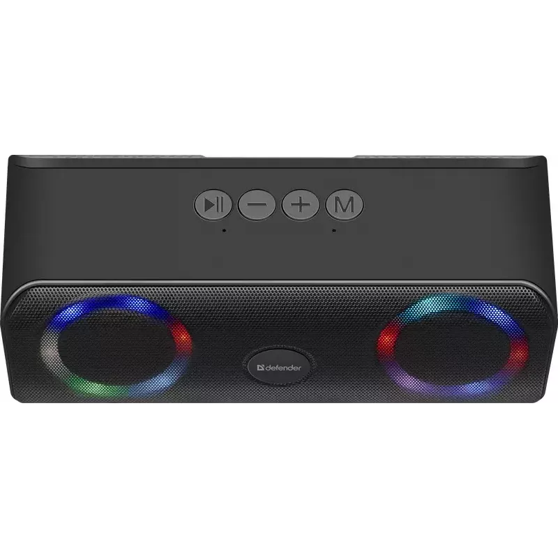 Prenosný Bluetooth mono reproduktor DEFENDER Q1 čierny, 10 W RMS, 1200 mAh, Bluetooth 5.0, MicroSD, FM, AUX, USB