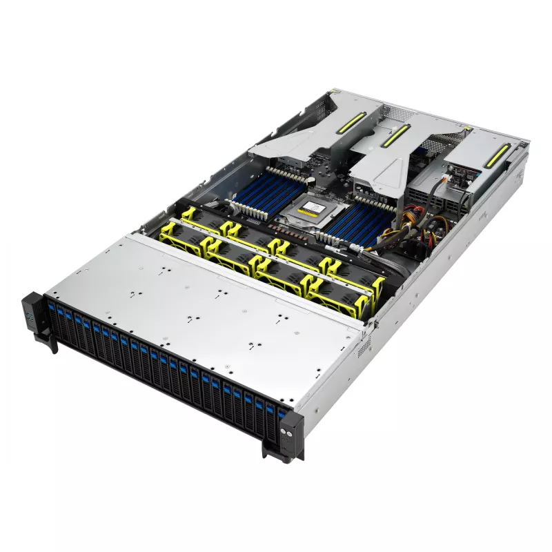 ASUS RS521A-E12-RS24U Socket SP5 Rack (2U) čierna, strieborná