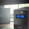 Qoltec Monolith 53979 záložný zdroj UPS, line-interactive, 850 VA / 480 W, 2 zásuvky Schuko, LCD, USB, RJ45