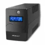Qoltec Monolith 53979 záložný zdroj UPS, line-interactive, 850 VA / 480 W, 2 zásuvky Schuko, LCD, USB, RJ45