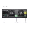 Qoltec 53886 hybridný solárny menič off-grid, 3,5 kW, 100 A MPPT, 24 V, čistý sínus