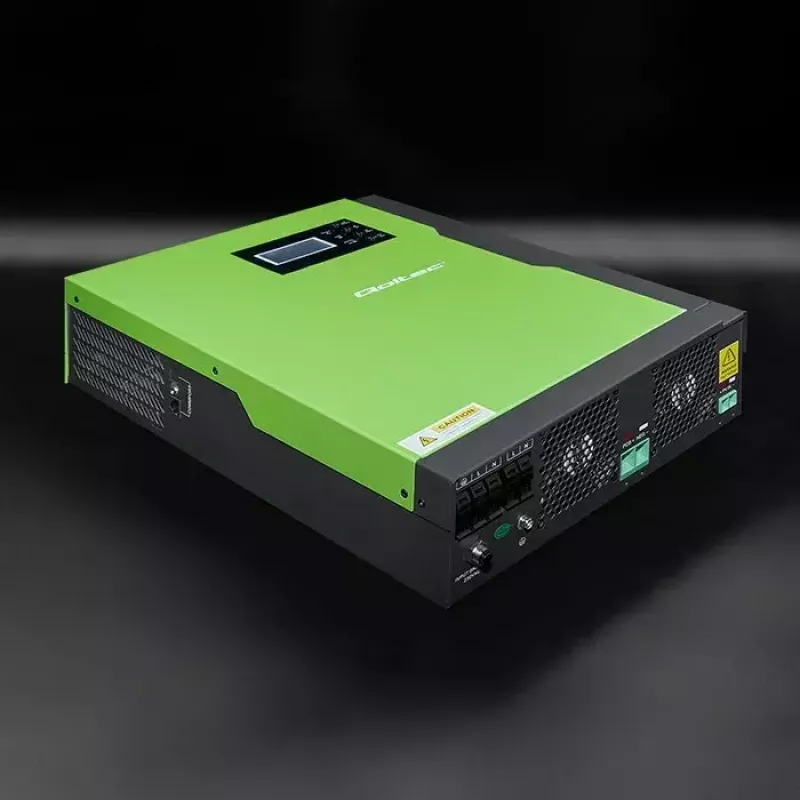 Qoltec 53886 hybridný solárny menič off-grid, 3,5 kW, 100 A MPPT, 24 V, čistý sínus