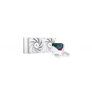 All-in-One kvapalinový chladič DeepCool LT520 WH, biely, 240-mm radiátor, 2x120-mm FDB ventilátory, PWM, podpora LGA/AM4/AM5/sTR4