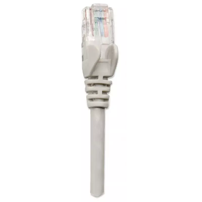 Intellinet 319768 Cat5e U/UTP prepojovací kábel, 3 m, RJ45-RJ45, CCA, PVC, pozlátené kontakty, snagless, sivý