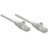 Intellinet 319768 Cat5e U/UTP prepojovací kábel, 3 m, RJ45-RJ45, CCA, PVC, pozlátené kontakty, snagless, sivý