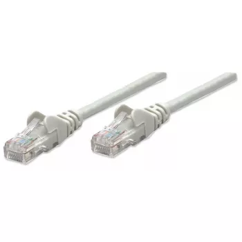 Patch kábel INTELLINET Cat5e U/UTP 3 m, sivý, CCA, RJ-45–RJ-45, 350 MHz