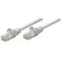 Intellinet 319768 Cat5e U/UTP prepojovací kábel, 3 m, RJ45-RJ45, CCA, PVC, pozlátené kontakty, snagless, sivý