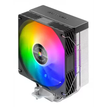 Vzduchový chladič TACENS Mars Gaming MCPU-X4ARGB — 120 mm ARGB ventilátor, 4 heatpipe, TDP 220 W, PWM, podpora LGA1200