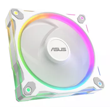 120 mm PC ventilátor ASUS Prime MR120 ARGB Reverse White – 1600 ot/min, 58 CFM, PWM, klzné ložisko