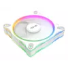 120 mm PC ventilátor ASUS Prime MR120 ARGB Reverse White – 1600 ot/min, 58 CFM, PWM, klzné ložisko