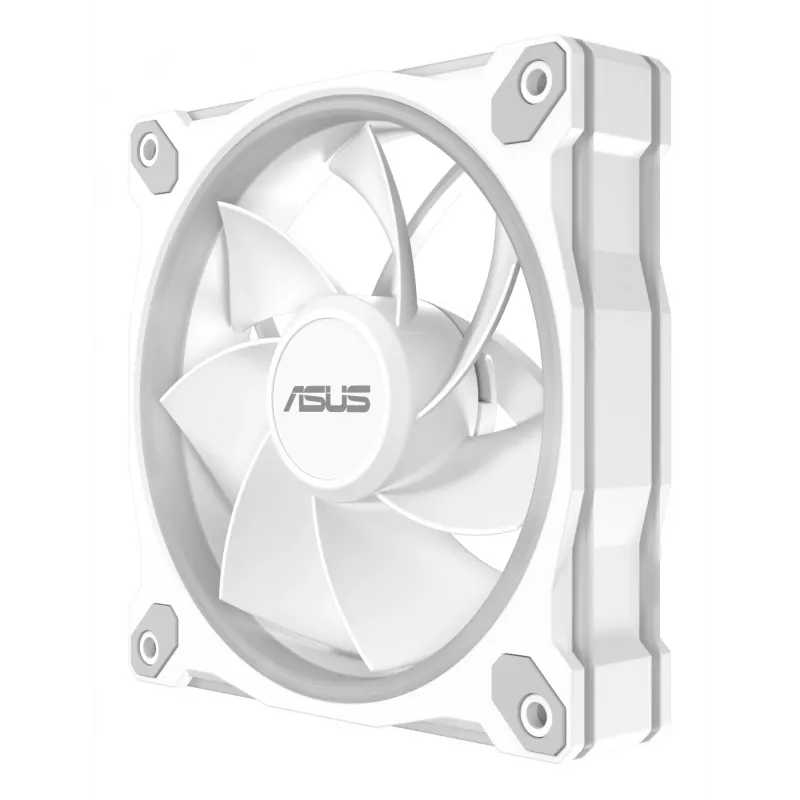 120 mm PC ventilátor ASUS Prime MR120 ARGB Reverse White – 1600 ot/min, 58 CFM, PWM, klzné ložisko