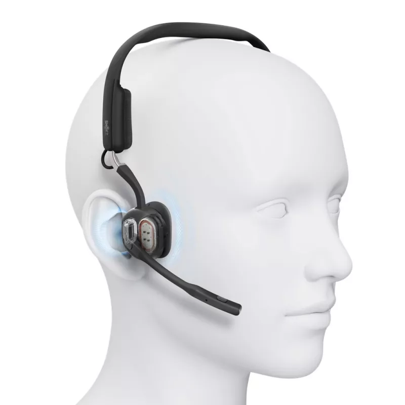 SHOKZ OpenMeet bezdrôtový Bluetooth headset s kostným vedením pre videokonferencie