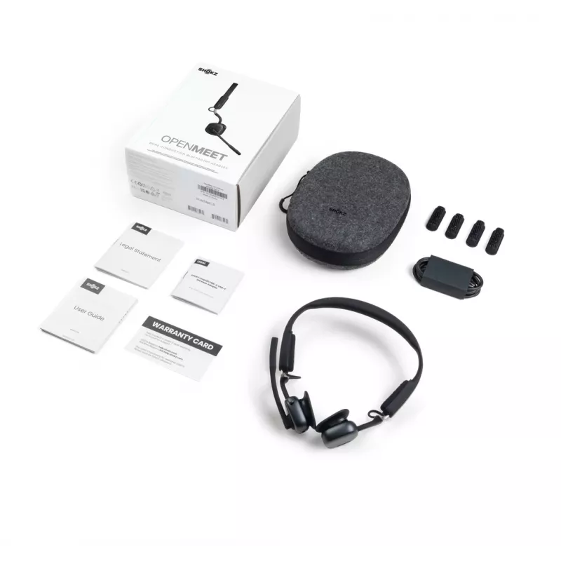 SHOKZ OpenMeet bezdrôtový Bluetooth headset s kostným vedením pre videokonferencie