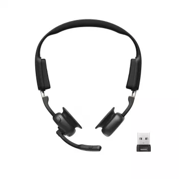 SHOKZ OpenMeet UC bezdrôtový Bluetooth headset s kostným vedením pre videokonferencie s adaptérom USB-A