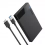 Puzdro na HDD/SSD UGREEN 30848 čierne 2,5 inch, USB 3.0, SATA I/II/III, až do 10 TB, 5 Gbit/s