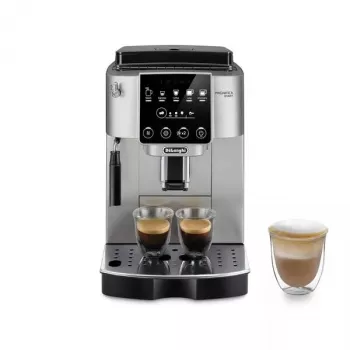 Espresso kávovar De’Longhi Magnifica S ECAM220.30.SB — 1,8 l nádržka na vodu, 250 g zásobník na zrná, integrovaný mlynček a mliečny šľahač