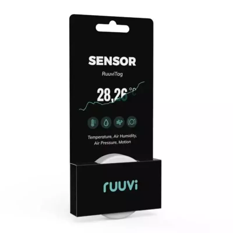 Bezdrôtový senzor Ruuvi RT4in1 teplota vlhkosť vzduchu tlak pohyb