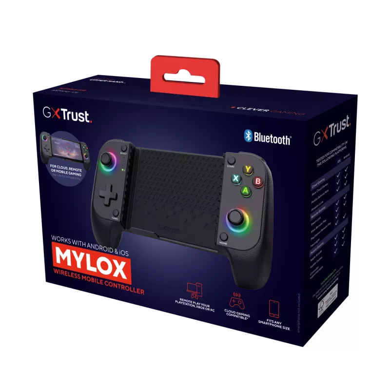 Trust GXT 735 Mylox čierny Bluetooth gamepad analógový / digitálny Android, iOS