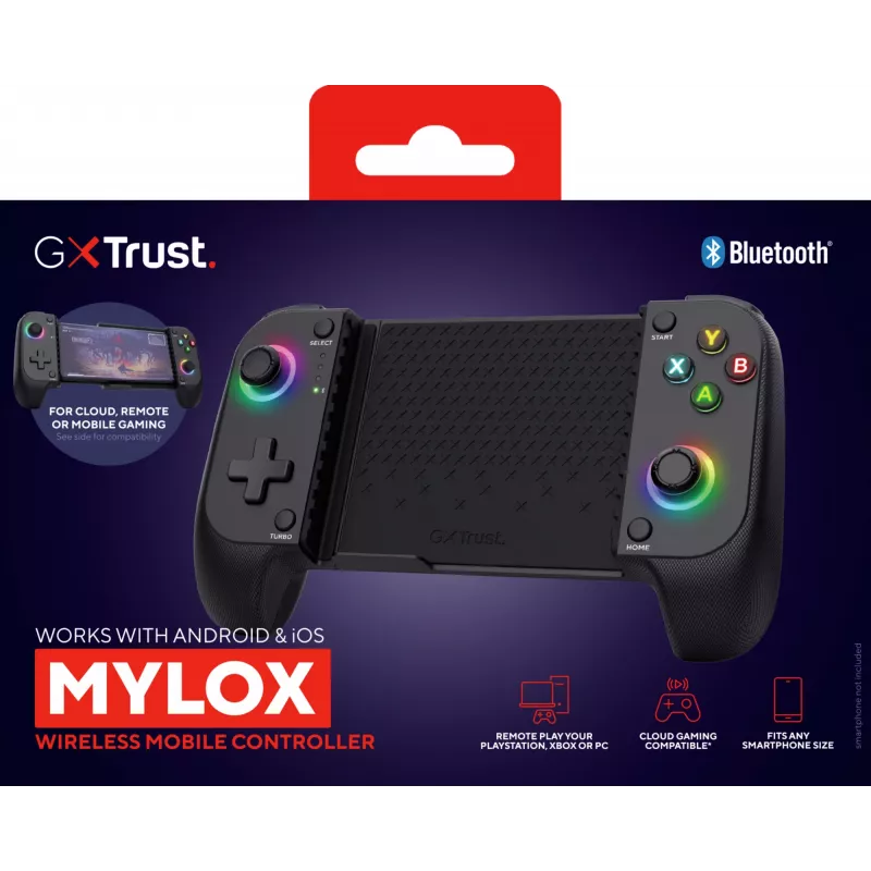 Trust GXT 735 Mylox čierny Bluetooth gamepad analógový / digitálny Android, iOS