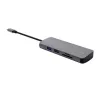 USB Type-C hub TRUST 25672 — HDMI, RJ-45, USB 3.2 Gen 1 Type-A/Type-C, SD/MicroSD, sivý