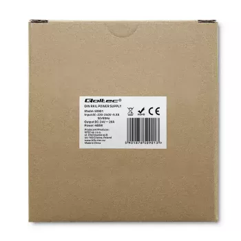 Industriálny DIN lištový napájací zdroj QOLTEC 50901 — 480W, 24V DC, 20A