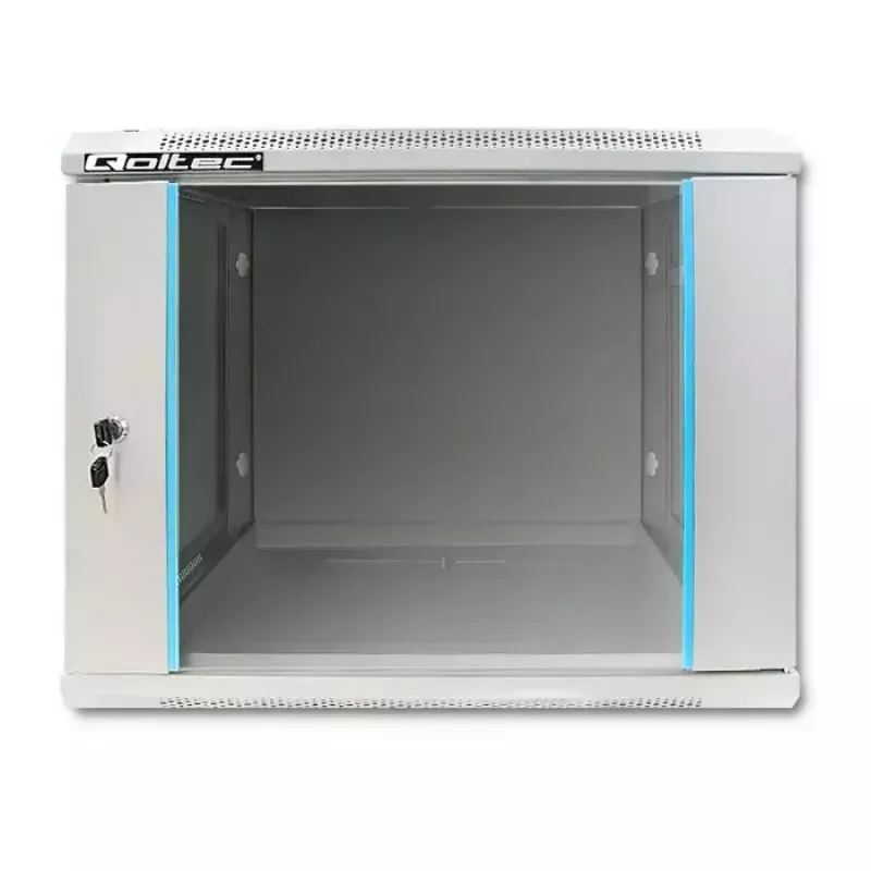 19 palcová racková skriňa QOLTEC 9U model 54484, rozmery 600x500x450 mm