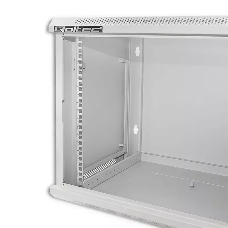 19 palcová racková skriňa QOLTEC 9U model 54484, rozmery 600x500x450 mm