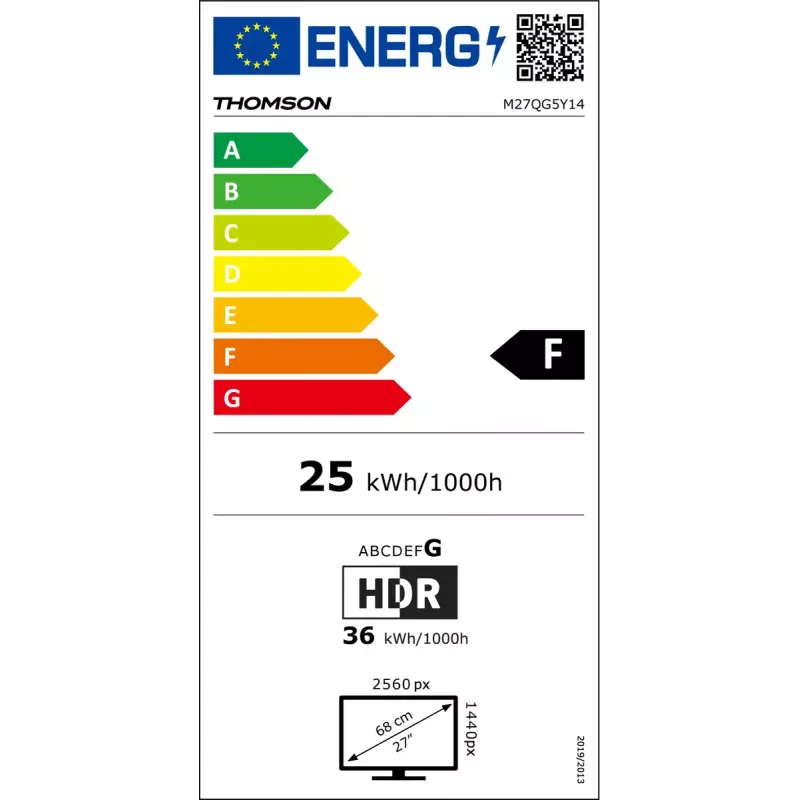 Monitor Thomson M27QG5Y14 27 palcov Quad HD LED 2560 x 1440