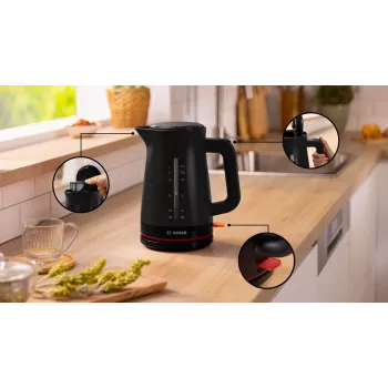 Elektrická kanvica Bosch MyMoment TWK3M123 — 1,7 L, 2400 W, čierna