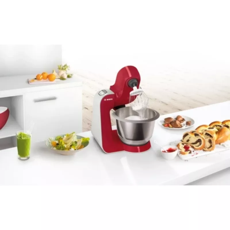 Bosch MUM58720 kuchynský robot 1000 W 3,9 l sivá, červená, nerez