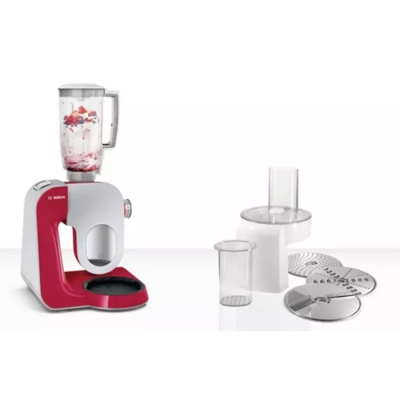Bosch MUM58720 kuchynský robot 1000 W 3,9 l sivá, červená, nerez