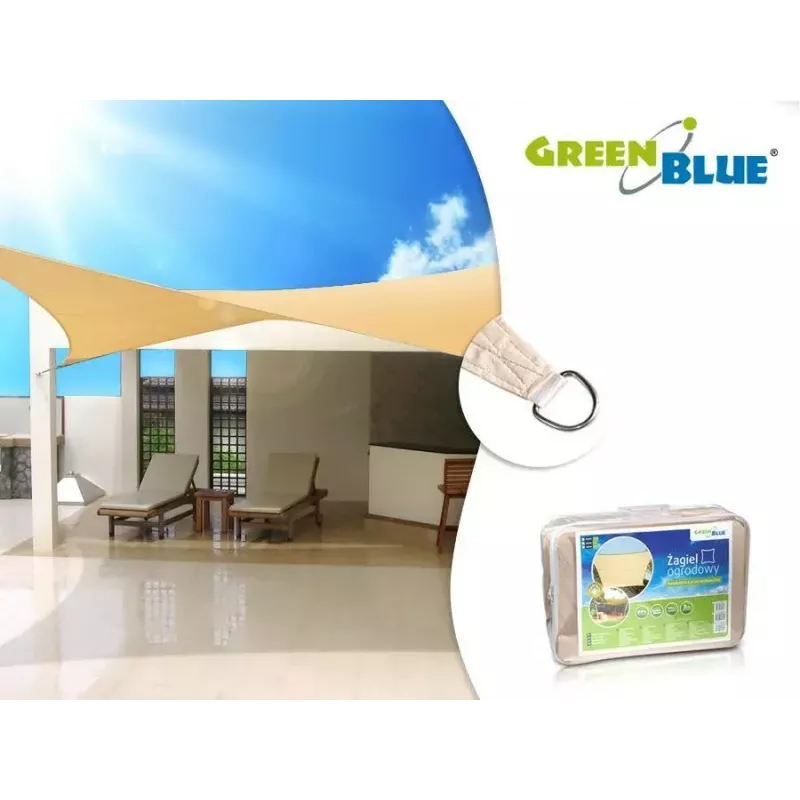 GreenBlue GB505 slnečná clona UV 5 m štvorcová polyesterová vonkajšia strieška
