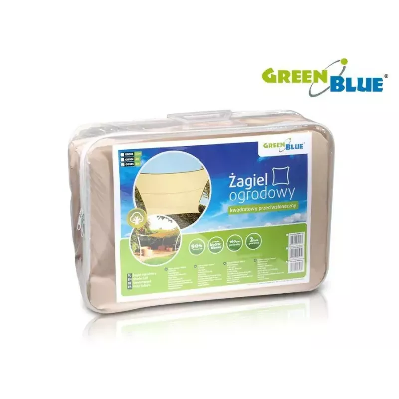 GreenBlue GB505 slnečná clona UV 5 m štvorcová polyesterová vonkajšia strieška